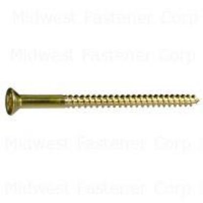 Picture of Wood-Screw Flathead Phillips Brass #10 X 3"