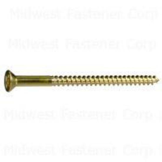 Picture of Wood-Screw Flathead Phillips Brass #10 X 3"