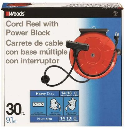 Picture of Extension-Cord Retractable With Triple-Tap