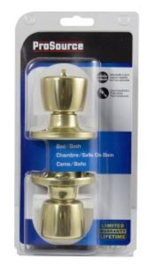 Picture of Ts71v Tulip-Knob Privacy-Lockset Knob-Handle Polished-brass Visual-Pack