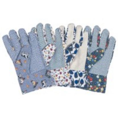 Picture of Ladies Cotton Garden Gloves Floral Print