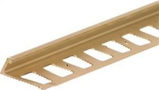 Picture of L Shape Tile Edging 3/8" X 96" Aluminum Bright-Brass