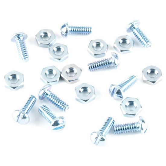 Picture of Machine-Screw With-Nuts Zinc-Plated Round-Head Combo-Drive #10-24 x 1/2"