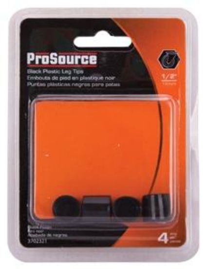 Picture of Leg-Tip Furniture Plastic Black 1/2"