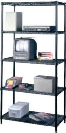 Picture of Black 5 Tier Shelf Rack