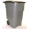 Picture of Roll Out Waste Container on Wheels with Flip Lid Gray