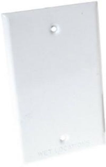 Picture of Weather-Proof Electrical-Box-Cover Blank White