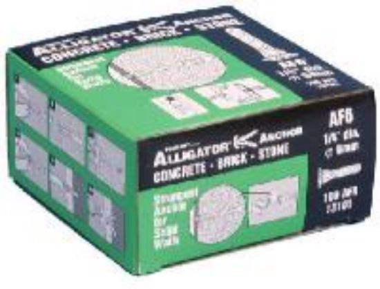 Picture of 100 AF6 Anchors With Flange In Box - 1/4" Drill Size