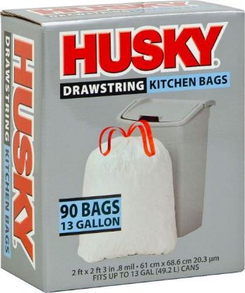 Picture of Trash-Bag Kitchen White 13-gallon 90/pack