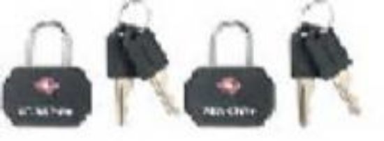 Picture of Luggage-Lock Keyed-Alike TSA-Approved Black 1-1/4"