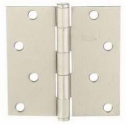 Picture of Door-Hinge Square-Corner Nickel 4" x 4"