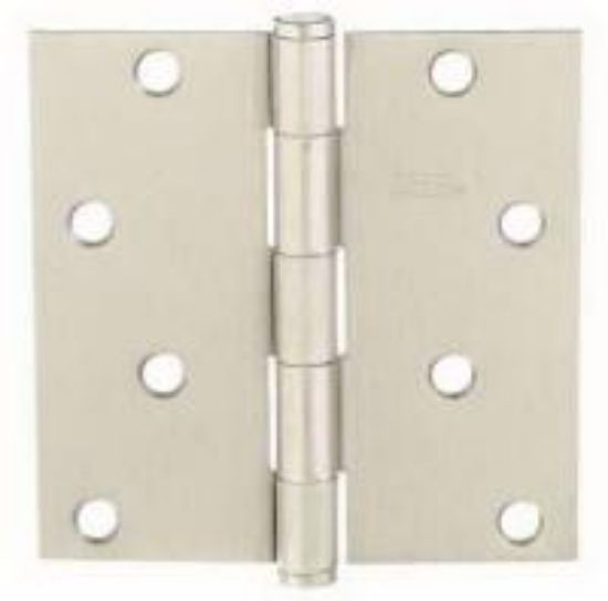 Picture of Door-Hinge Square-Corner Nickel 4" x 4"