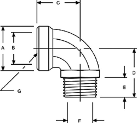 Picture of 90° Short Elbow-1/2"