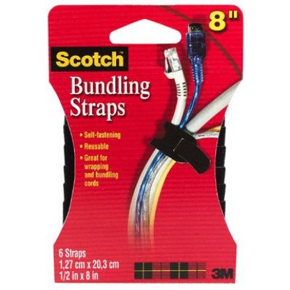 Picture of Bundling Straps Black 1/2" x 8"