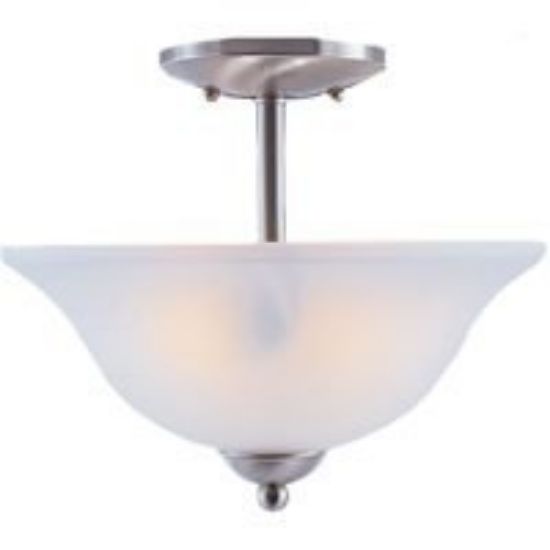 Picture of Light-Fixture 2-Bulb Light-Fixture Semi-Flush-Mount Brushed-Nickel