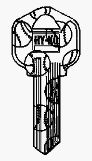 Picture of KW1-12 Cut Key- Baseball