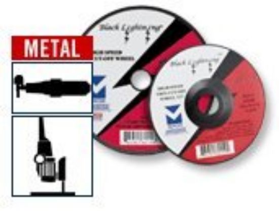 Picture of Metal 4" x 0.045" x 3/8" Black Lightning High-Speed Thin Wheels Type 1 Cutting-Disc