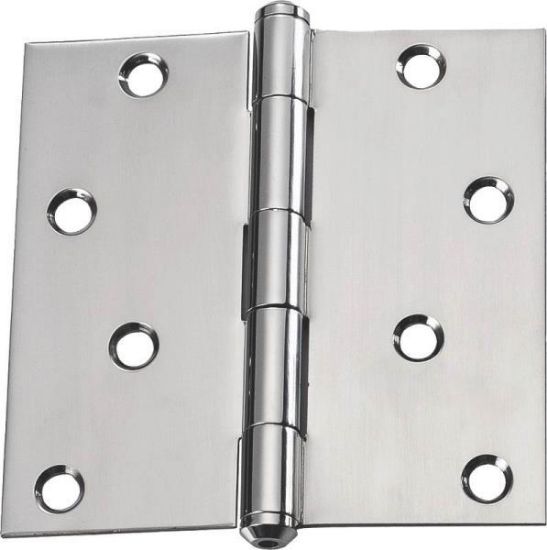 Picture of Door-Hinge Square-Corner Polished Stainless-Steel 4" x 4"