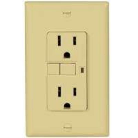 Picture of Shock Sentry Ivory /ddft/icta Receptacle 15-amp 125-Volt