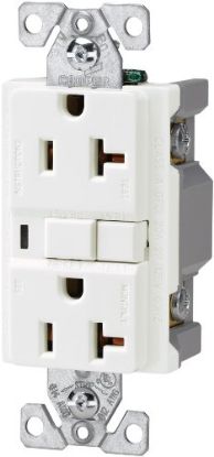 Picture of Electrical-Outlet 20-Amp 125-Volt Duplex-Receptacle Self-Testing Double-Pole 3-Wire White