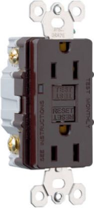 Picture of Premium -Receptacle Brown Double-Pole 3-Wire Grounding 15-Amp 125-Volt