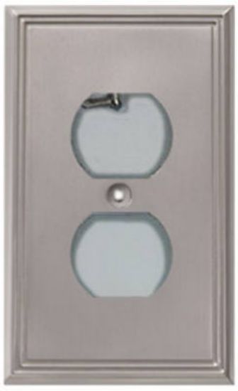 Picture of Wall-Plate Metroline Single Duplex-Receptacle Brushed-Nickel