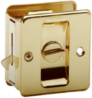 Picture of Sliding Pocket Door-Latch Lock-Set Privacy-Type Solid-brass Lock-Set Privacy-Type 1-1/2" X 2-1/4"