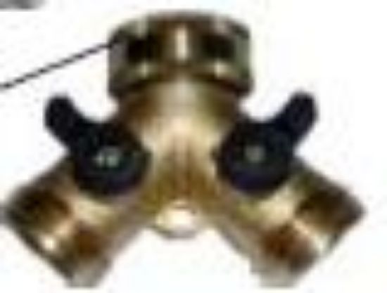 Picture of Siamese-Connection With Shut-Off Brass 3/4"