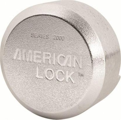 Picture of A2000ka Puck-Padlock Hidden-Shackle Hockey Puck Chrome-plated Keyed-alike
