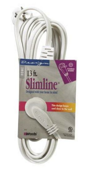 Picture of Extension-Cord 13 Ft White Low-Profile Plug