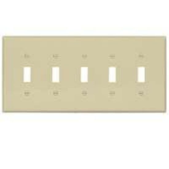 Picture of 5-Gang Toggle-Plate-IVORY