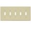 Picture of 5-Gang Toggle-Plate-IVORY