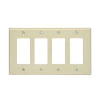 Picture of 4-Gang DECO/GFCI Plate ALMOND