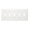 Picture of 5-Gang Toggle-Plate-WHITE