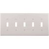 Picture of 5-Gang Toggle-Plate-WHITE