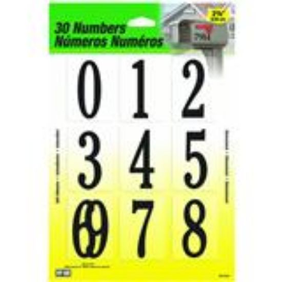 Picture of Numbers Black Pkg Slf Ad