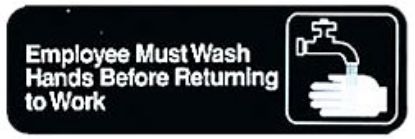 Picture of Sign "employee Must Wash Hands Before Returning To Work"