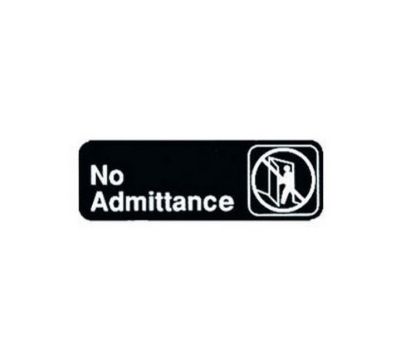 Picture of Sign 3" x 9" Plastic- No Admittance