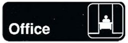 Picture of Sign 3" x 9" Plastic- Office