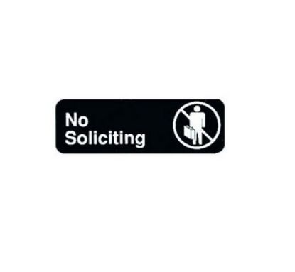 Picture of Sign 3" x 9" Plastic- No Soliciting