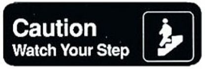 Picture of Sign Plastic Watch Your Step 3" x 9"