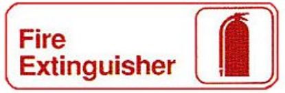 Picture of Fire-Extinguisher Sign 3" x 9"