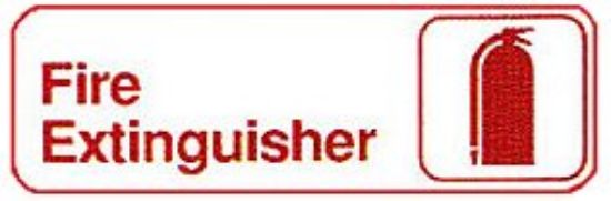 Picture of Fire-Extinguisher Sign 3" x 9"