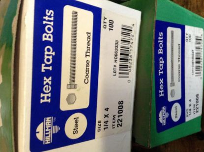 Picture of Tap-Bolt Mild-Steel 1/4-20 TPI 20 x 4"