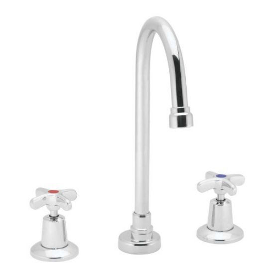 Picture of Faucet Wide-Spread Goose-Neck Chrome Quarter-Turn Ceramic
