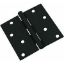 Picture of Door-Hinge Square-Corner Removable-Pin Black 4" x 4"