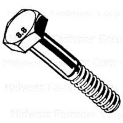 Picture of Hex-bolt Din-931/933 - 8.8 Zinc-plated 1.75 Pitch 12-mm X 25-mm