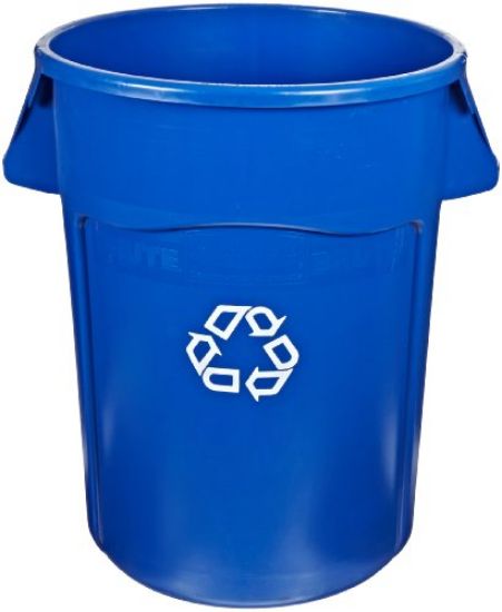 Picture of 2643-07 Recycling Container w/Venting Channels 44-Gallon Blue