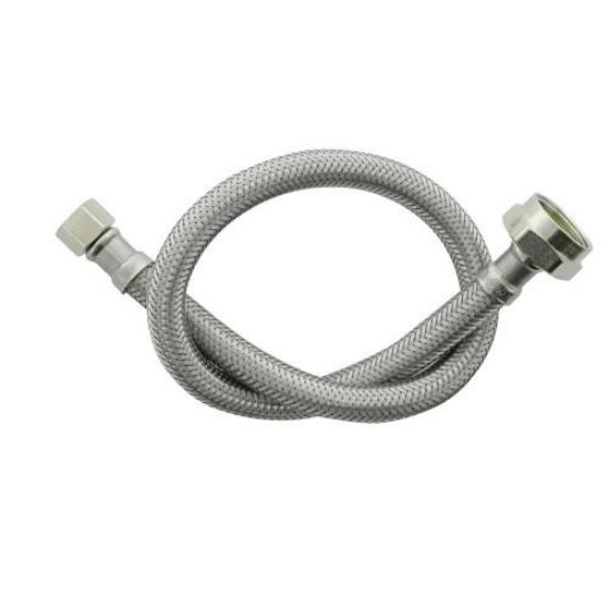 Picture of Toilet-Connector 3/8" Cmp X 7/8 Bc X 20 Braided-Stainless-Steel Metal Nut