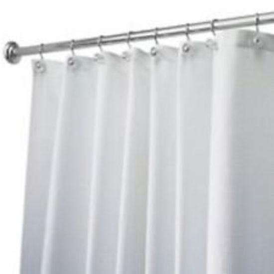 Picture of Carlton Shower Curtain! Polyester White 72" X 72"